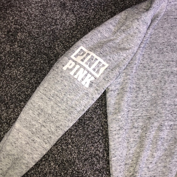 PINK Quarter Zip Gray/White/Black Speckled - Picture 3 of 7